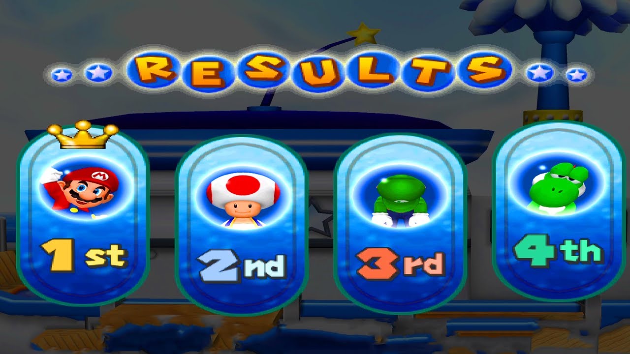 Mario Party 5 Mini-Game Tournament - Mario vs Yoshi vs Luigi vs Toad