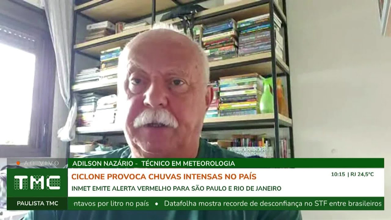 ALERTA VERMELHO PARA CHUVAS EM SÃO PAULO DEVIDO AOS VENTOS VINDOS DO OCEANO
