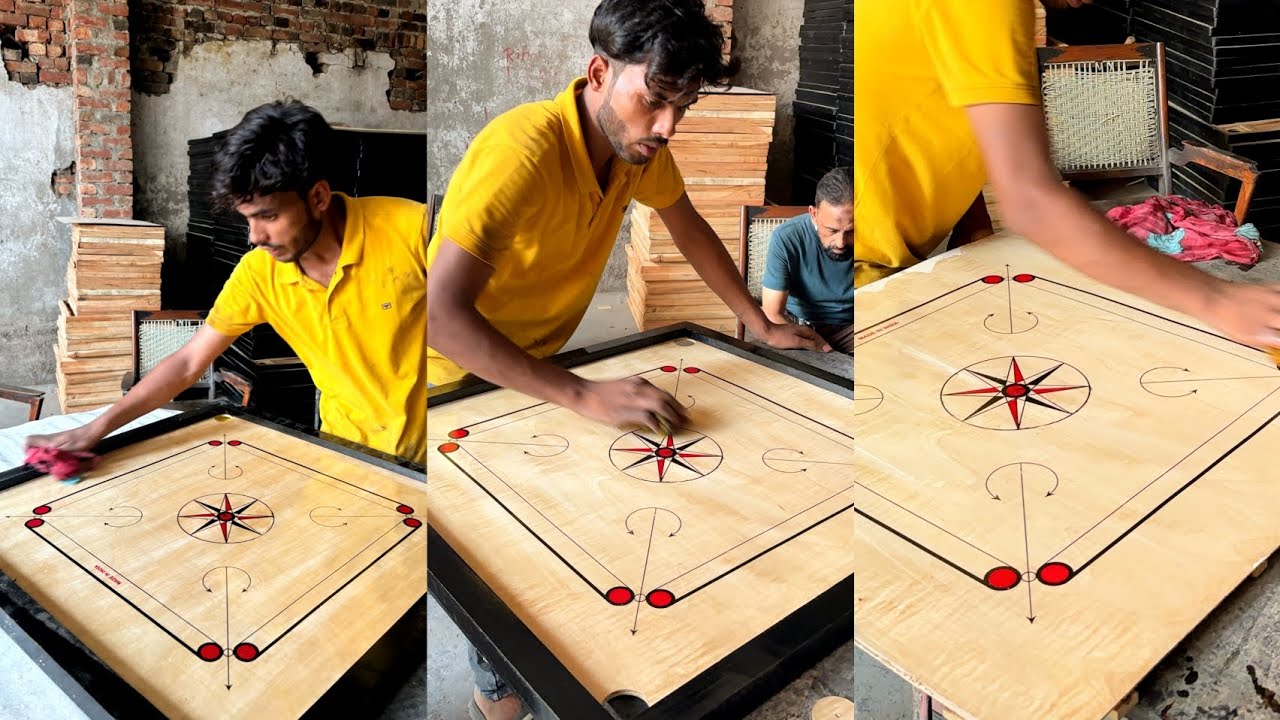 Carrom Board Making | Carrom Board Factory Process 
