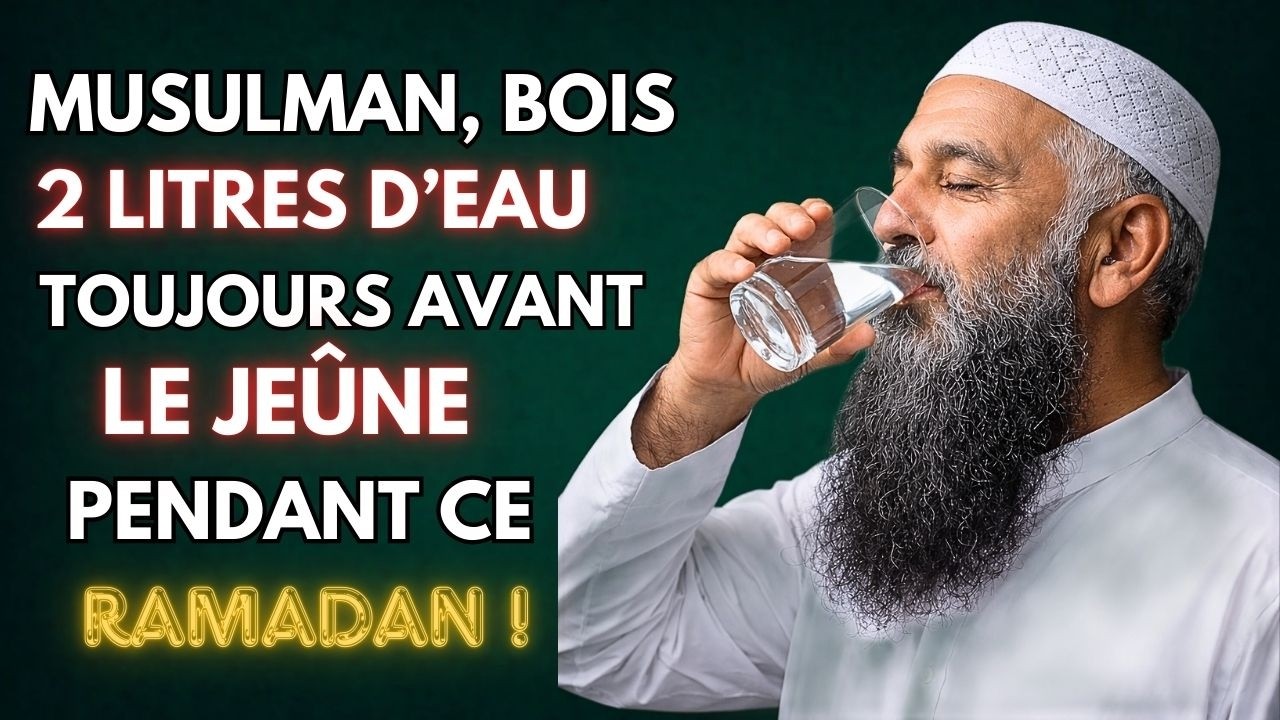 Musulman, Bois 2L d’eau avant le jeûne ce Ramadan et transforme ton énergie spirituelle et physique