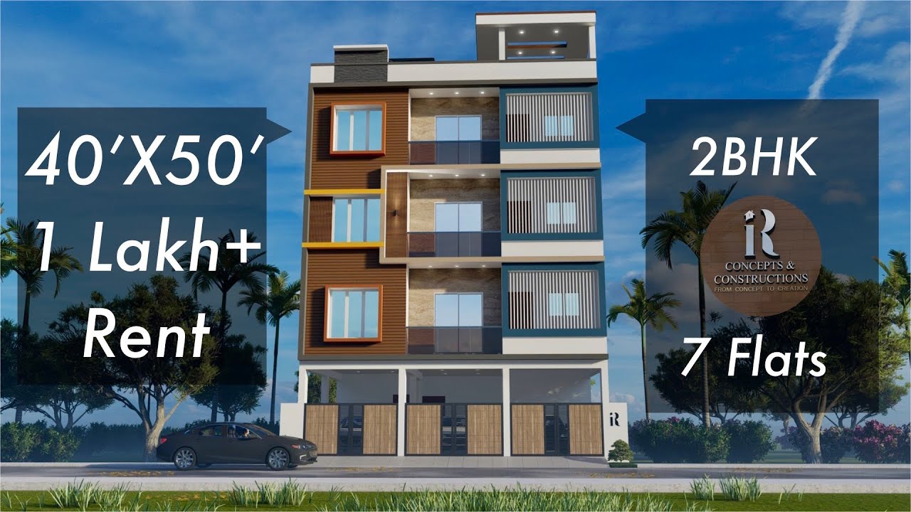 40X50 Feet Apartment Design | 2000 Sqft Plan | 12X15 Meters Design