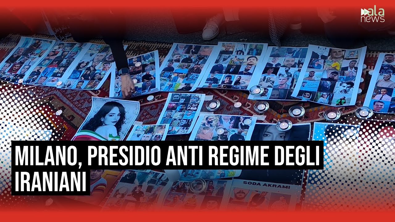 Milano, presidio anti regime degli iraniani: 