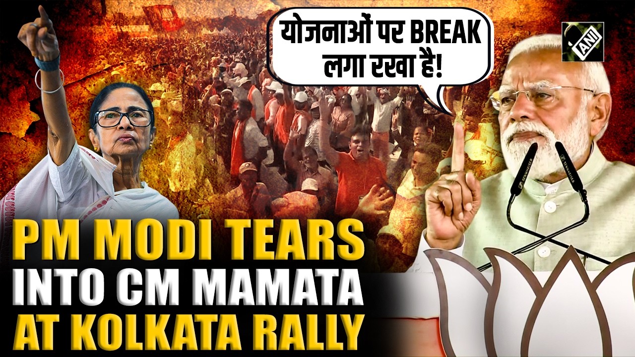 “TMC keeps blocking Schemes…,” PM Modi tears into CM Mamata at Kolkata Rally