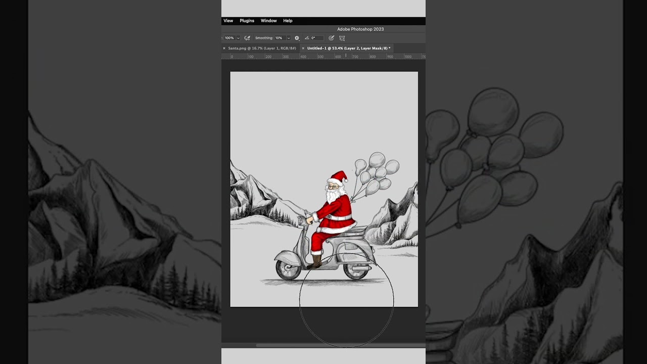 Merry Christmas Post design using Photoshop | FREE PSD
