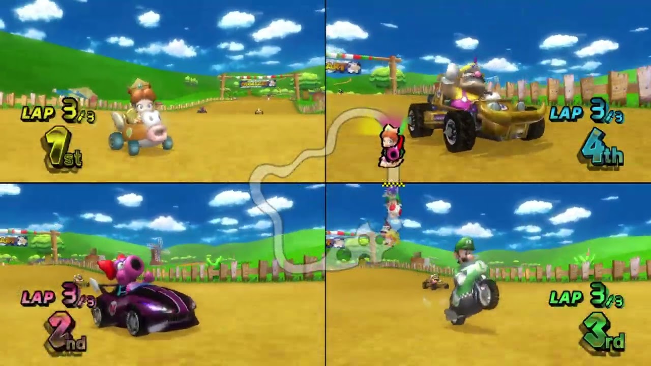 Mario Kart Wii ✦ 4 Players #521 Mushroom Cup 150cc