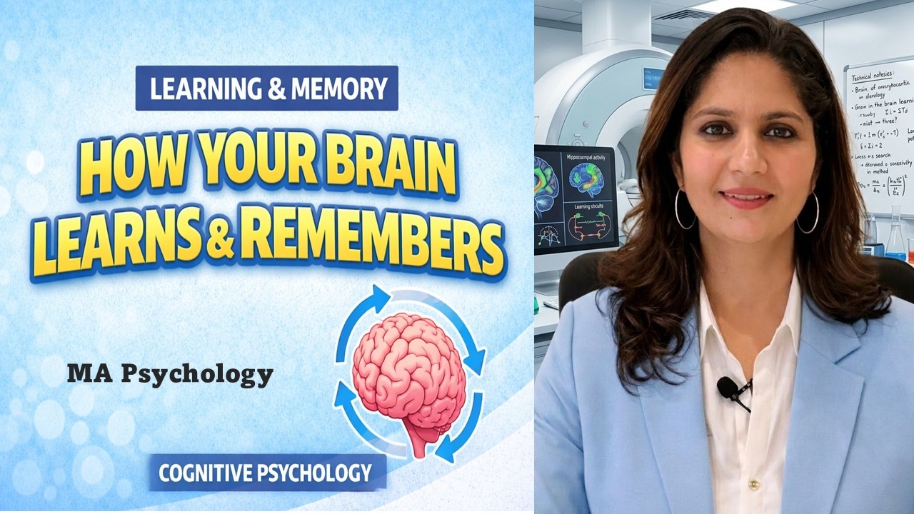 MA Psychology IGNOU 1st Year Course material Cognitive Psychology learning memory Hindi हिंदी में