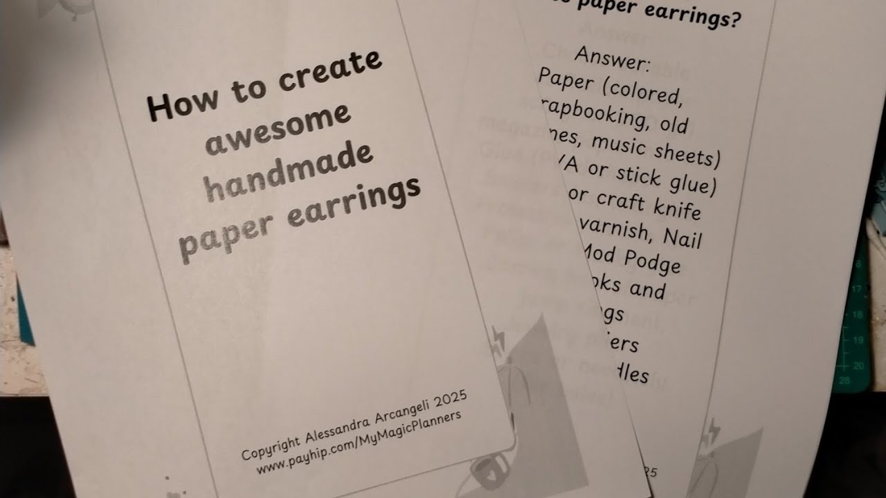 How to create paper earrings mini course!