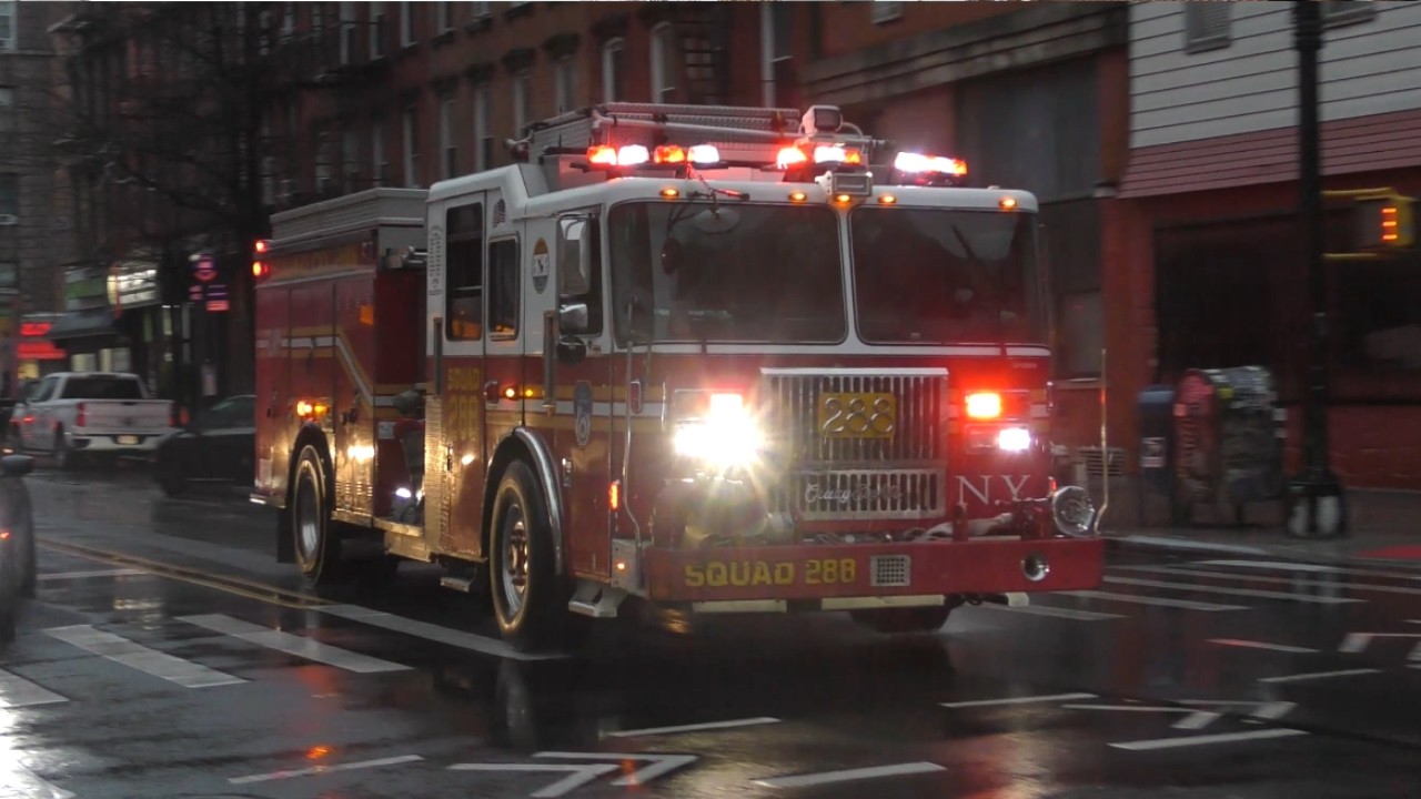 **HAULING + Q2B!** FDNY Squad 288 Responds to a 10-75 Fire in a Apartment Building.