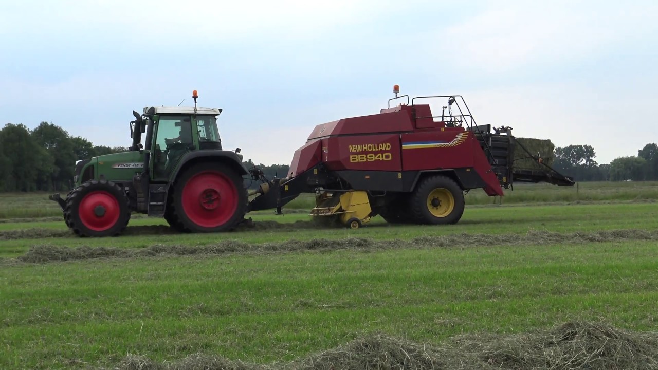 GRASPERSEN MET EEN FENDT 415 VARIO TMS NEWHOLLAND BB 940