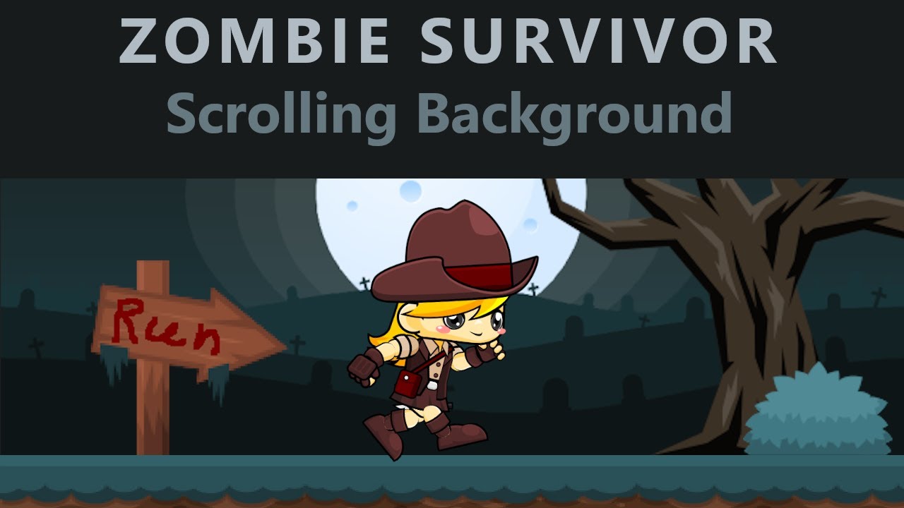 Scratch 3.0 Tutorial: Zombie Shooting Game | Scrolling Background | Part 3