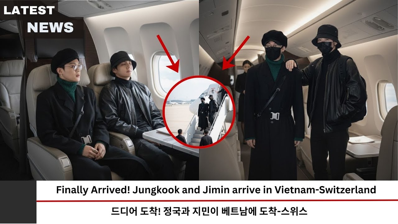 Finally Arrived! Jungkook and Jimin arrive in Vietnam-Switzerland