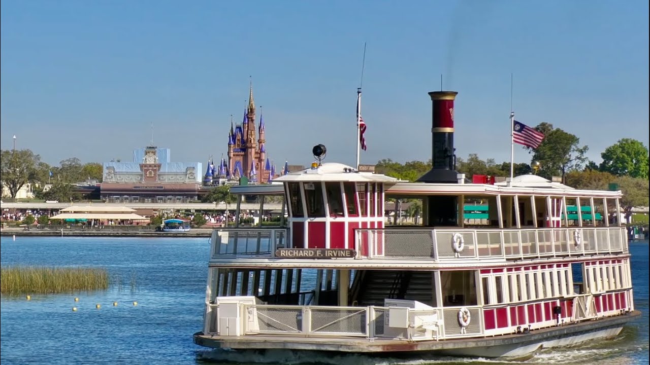 Magic Kingdom Ferry Boat Complete Ride Experience in 4K | Walt Disney World Orlando Florida 2021