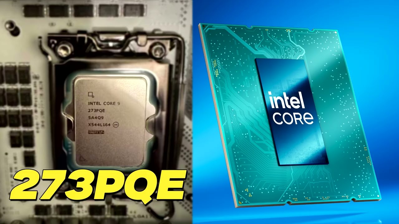 Процессор Intel Bartlett Lake Core 9 273PQE замечен на белой материнской плате LGA 1700.
