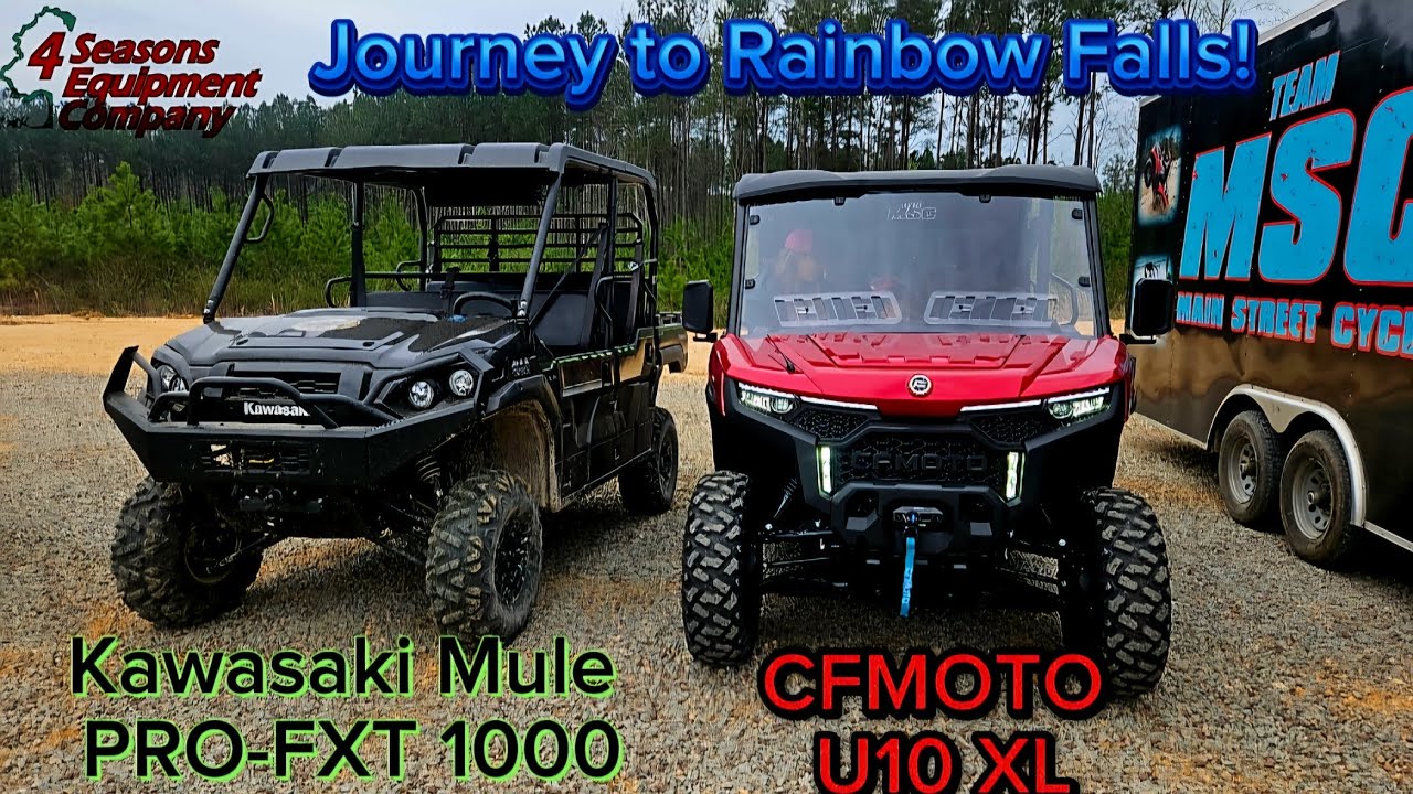 Journey to Rainbow Falls with the Kawasaki Mule PRO-FXT 1000 and the CFMOTO U10XL