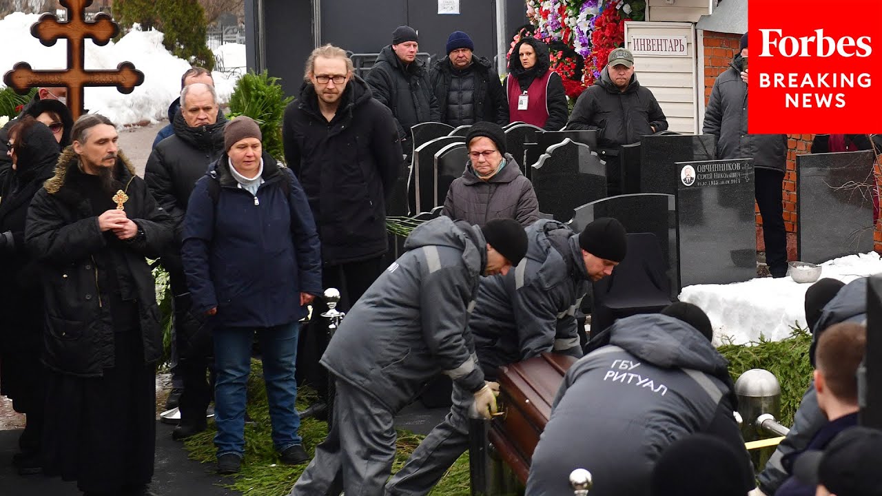 A Funeral Is Held For Russia Opposition Leader Alexei Navalany