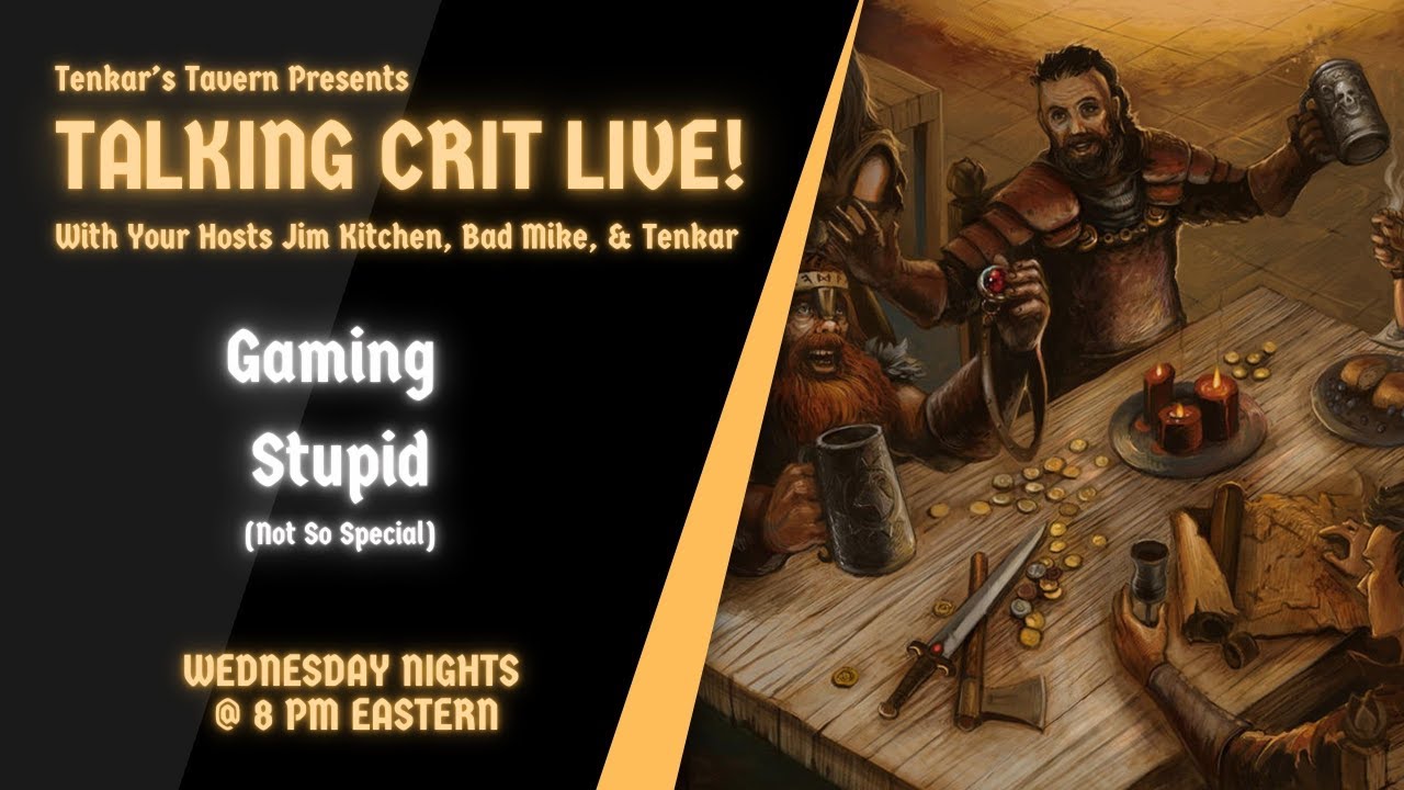 Talking Crit Live! More Unusual Stupidity - Tonight, Wed Sept 10th @ 8PM ET