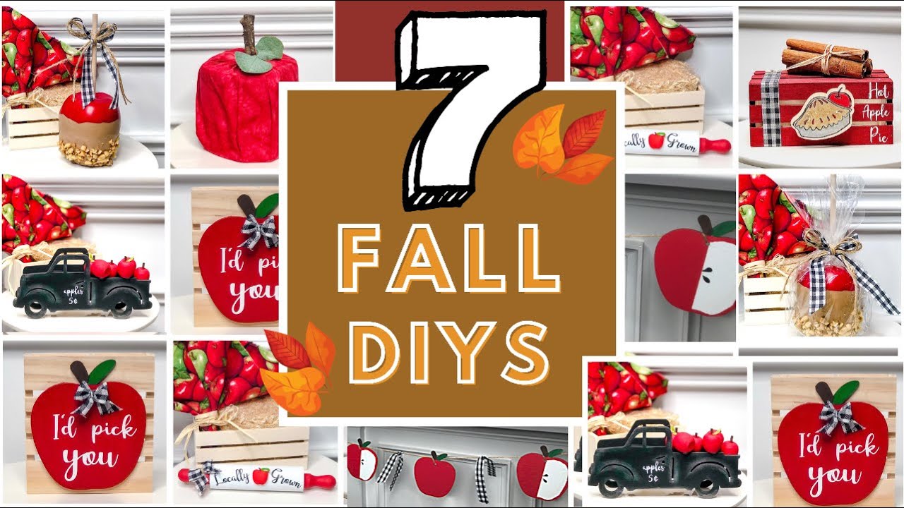 7 DIY Dollar Tree Fall Decor Ideas l Fall Home Decor 2021 l Lets Go Apple Picking l Fall Apple Decor