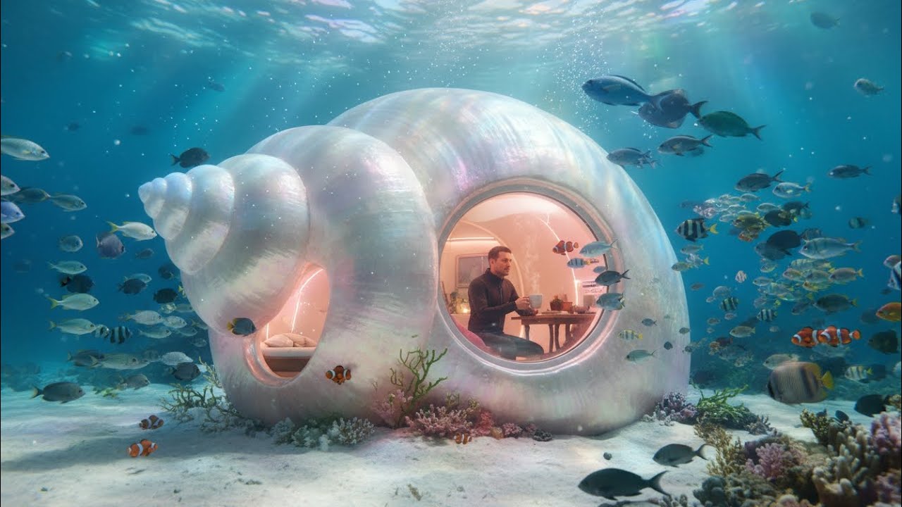 I Built a Secret Luxury Underwater House Alone on theOcean Floor (Silent ASMR Full Build)