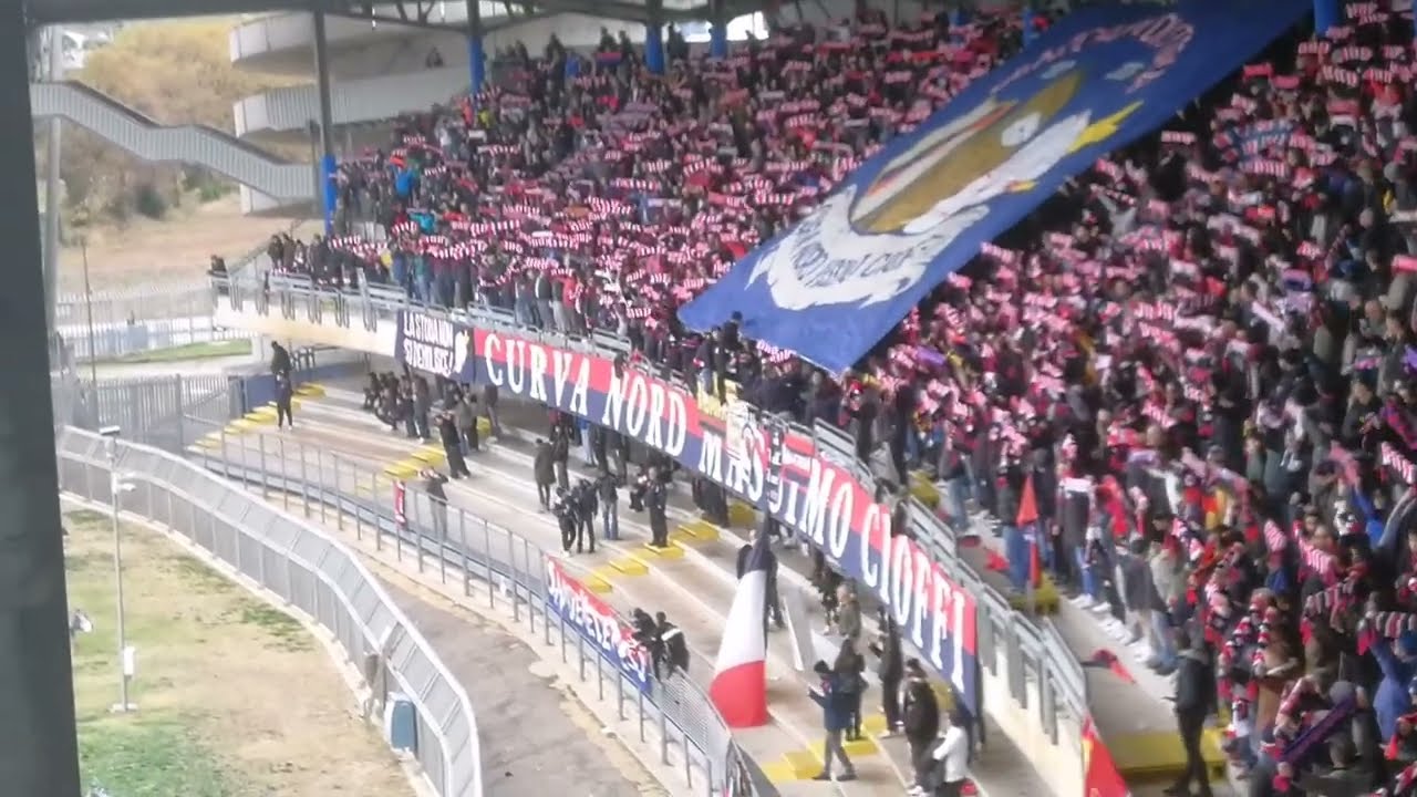 Sambenedettese - Sora 2023/2024 - ultras Samba - coreografia e tifo - curva nord in azione