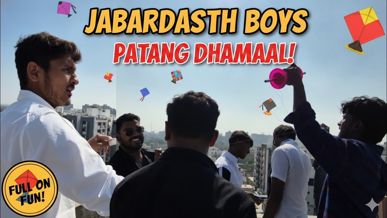 Uttarayan 2026 Masti 🪁Jabardasth Boys Kite War#Uttarayan2026#JabardasthBoys#MastiVlog#KaiPoChe​Niche
