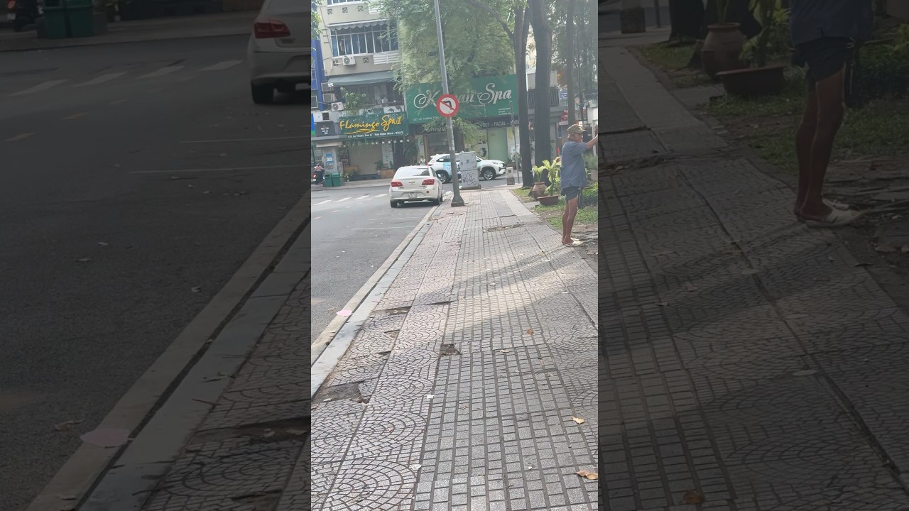 Vietnamita orinando en la calle 🤮 🤢 🇻🇳 Saigon, Vietnam 🇻🇳 Anciano se da su meadita rica