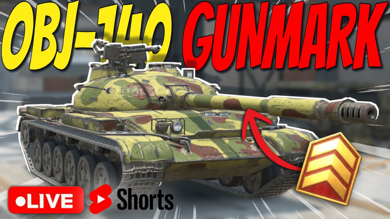 Obj. 140 Gunmark | Start 6.27% || WoT Blitz | #shorts #wotb #worldoftanksblitz