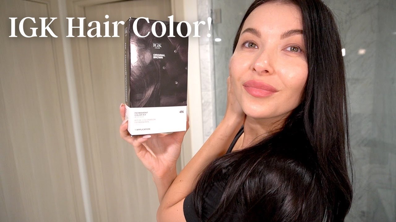 IGK Hair Coloring at home! Dying my hair! Perfect chocolate hair! REVIEW!