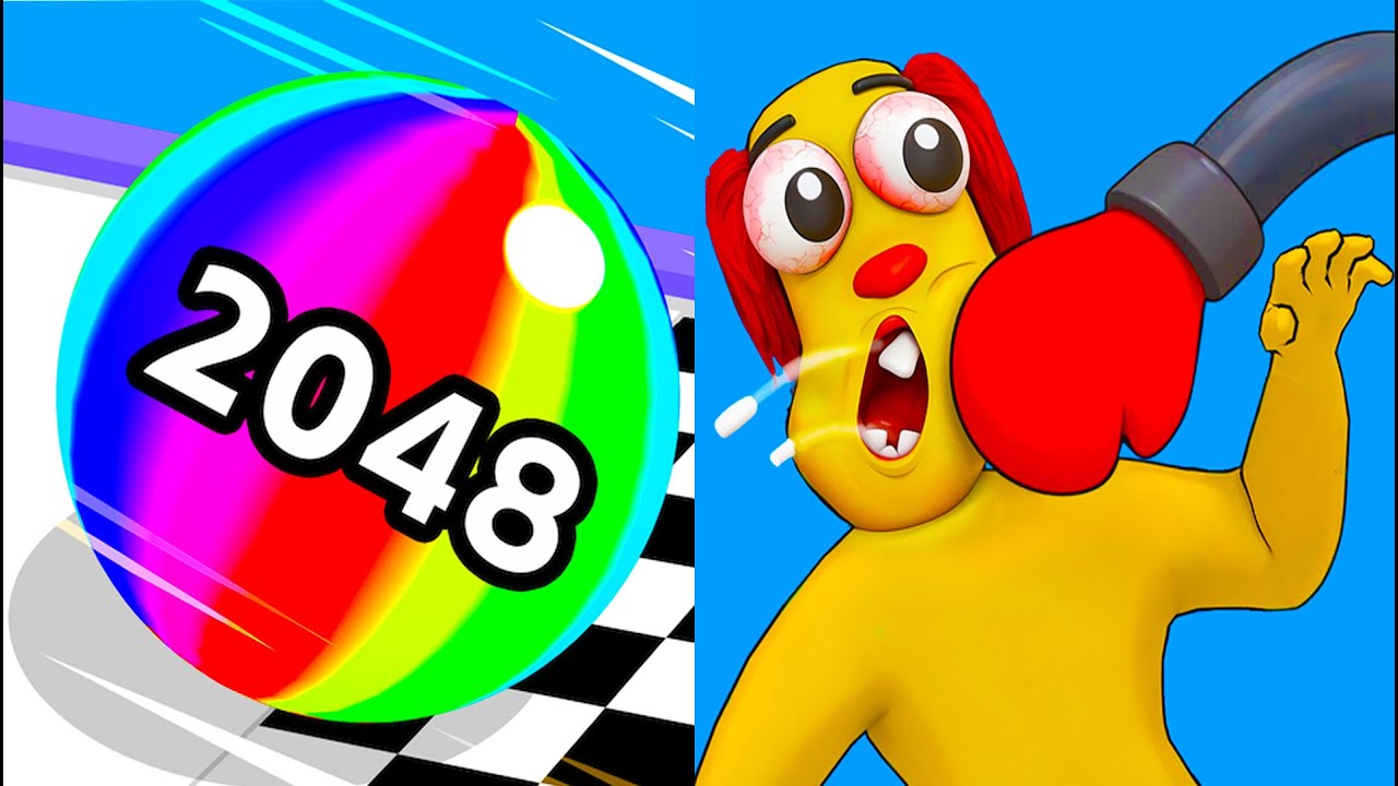 Annoying Uncle Punch Game vs Ball Run 2048 💪🟢⚡ Hard Levels Challenge Walkthrough Gameplay GH9172