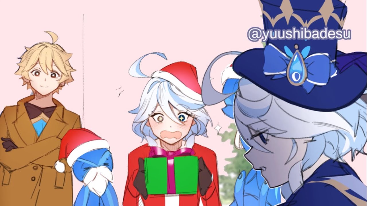 Furina recibe un regalo del Señor Santa - Genshin Impact Harem