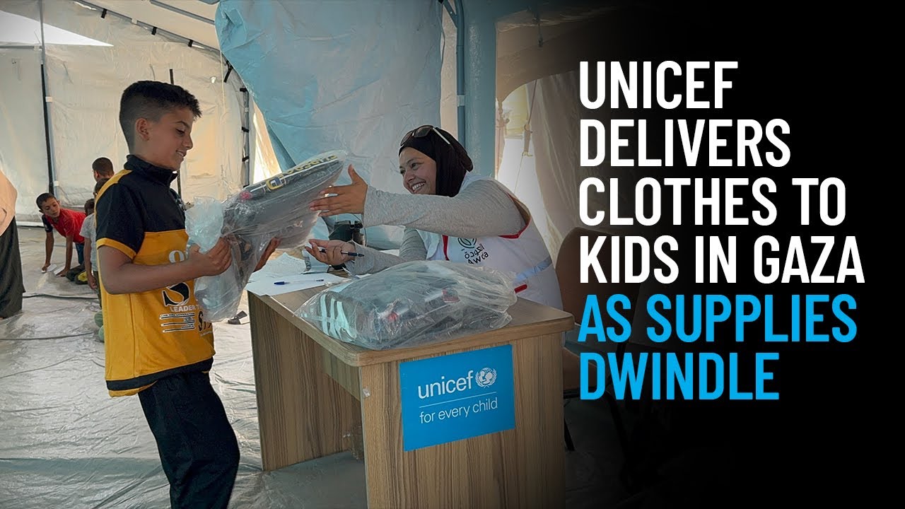 UNICEF Delivers Clothes to Kids in Gaza as Supplies Dwindle