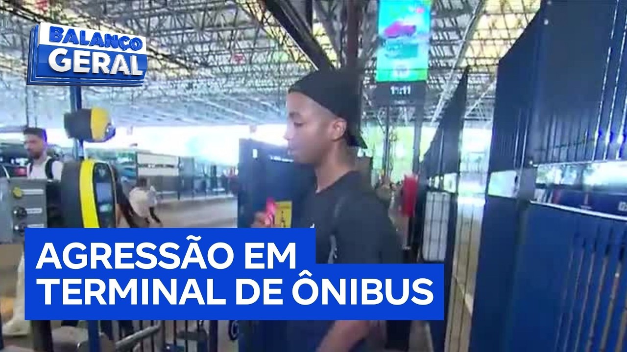 Jovem pula catraca de terminal de ônibus e é agredido em Santo André, no ABC Paulista