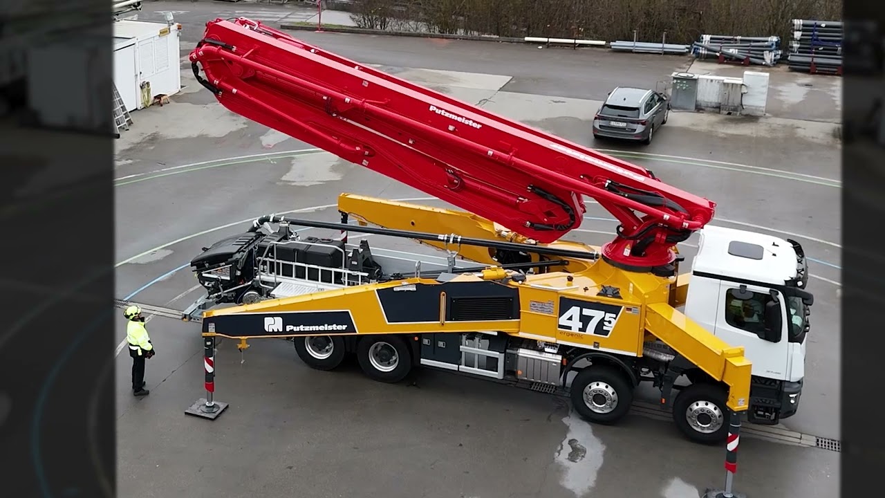 Putzmeister: Inbetriebnahme & Aufbau einer Putzmeister M47-5 Autobetonpumpe mit Vollflex-Abstützung