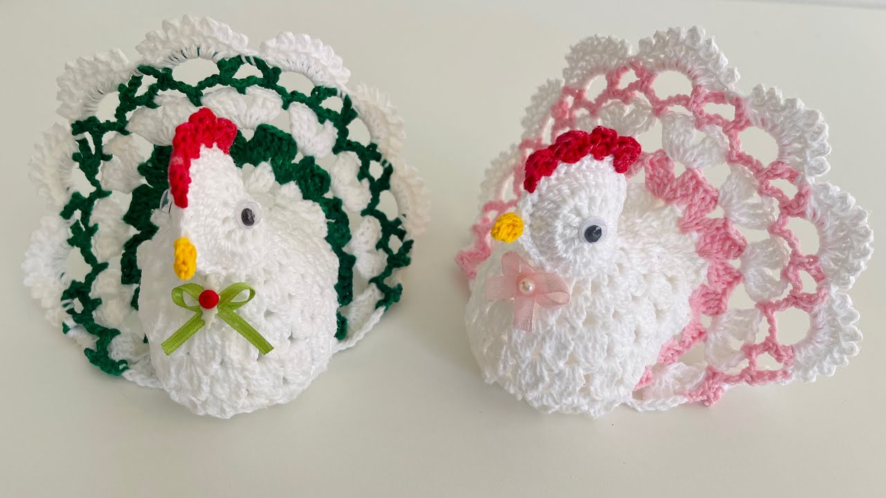 Galinha em crochê rápida e fácil para enfeite