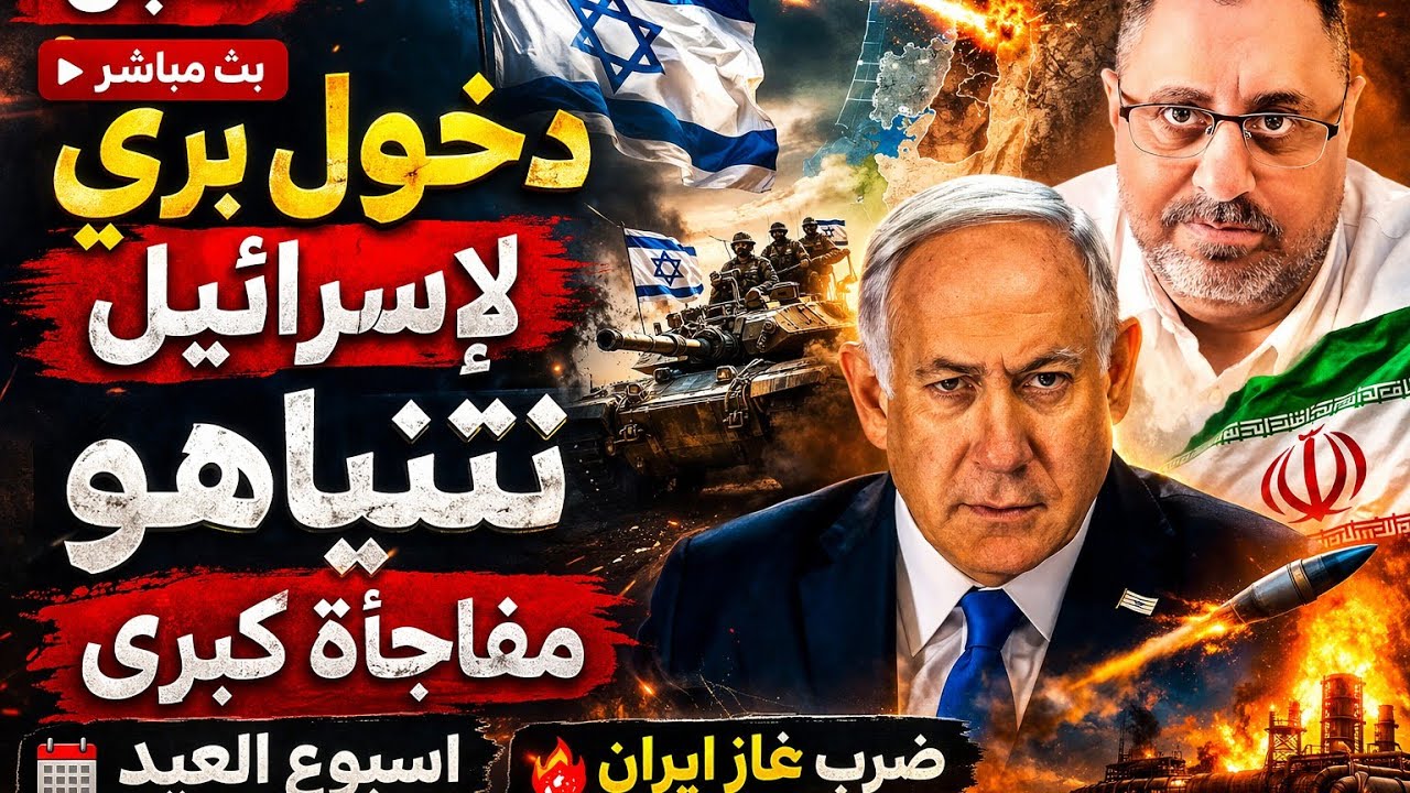 عاجل بث مباشر سفارات الانظار بالسعودية  دخول برى لاسراءيل نتن ياهو مفاجأة اسبوع العيد ضرب غاز ايران