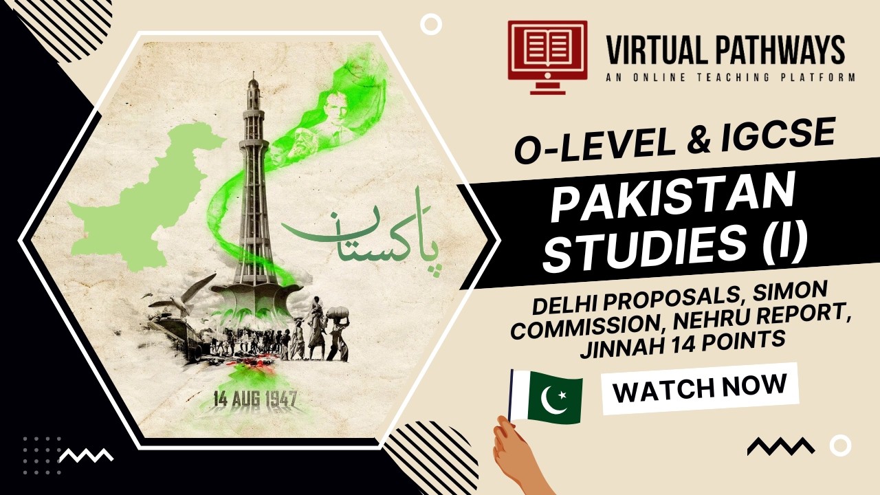 Delhi Proposal, Simon Commission, Nehru Report, 14 Points | Qs | Pakistan Studies | Virtual Pathways