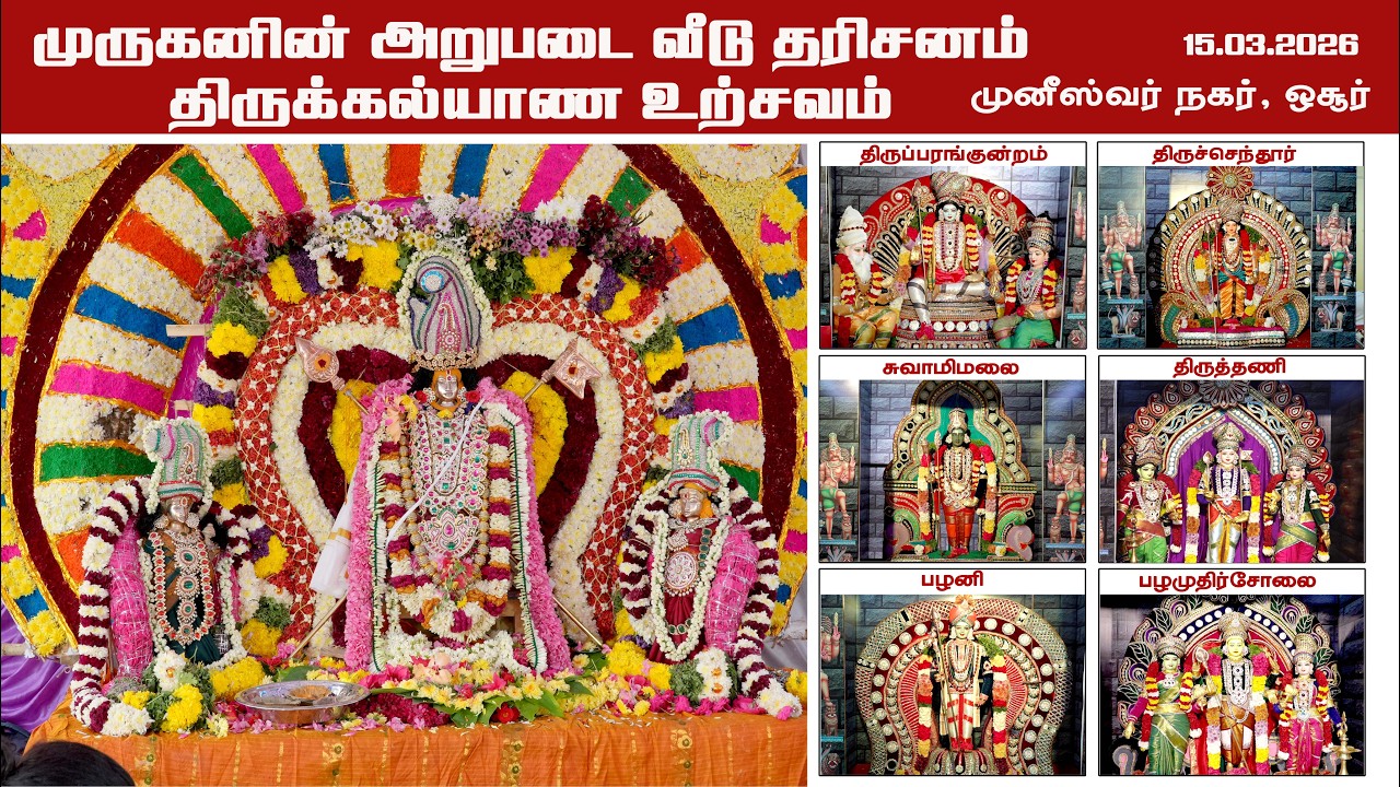 முருகனின் அறுபடைவீடு தரிசினம் மற்றும் திருகல்யாணஉற்சவம் - முனீஸ்வர் நகர், ஓசூர்
