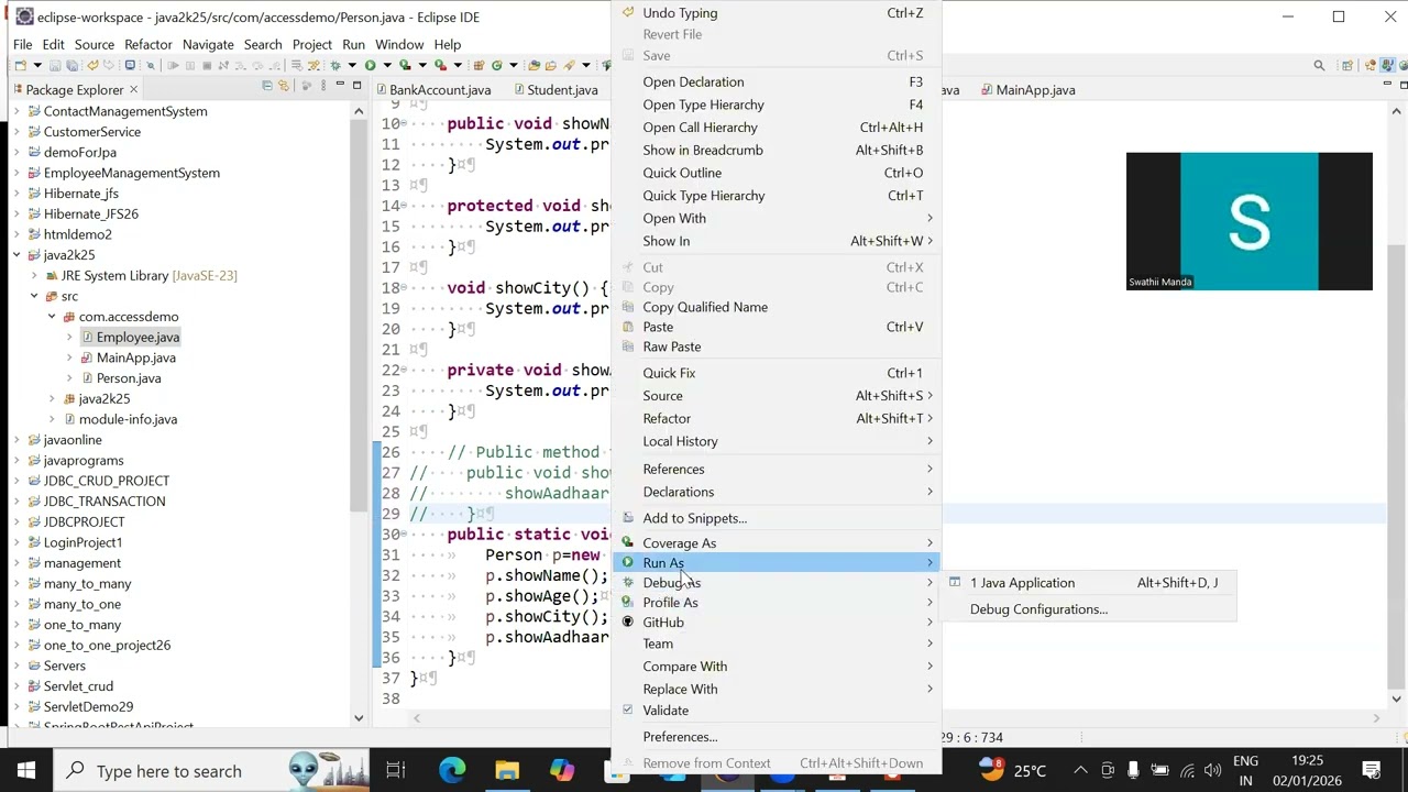 Access modifiers in java#with real time example @ javacodeplay 