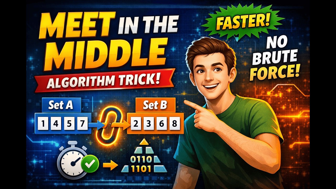 Meet in the Middle Technique Explained Simply | Crack Hard Problems Faster