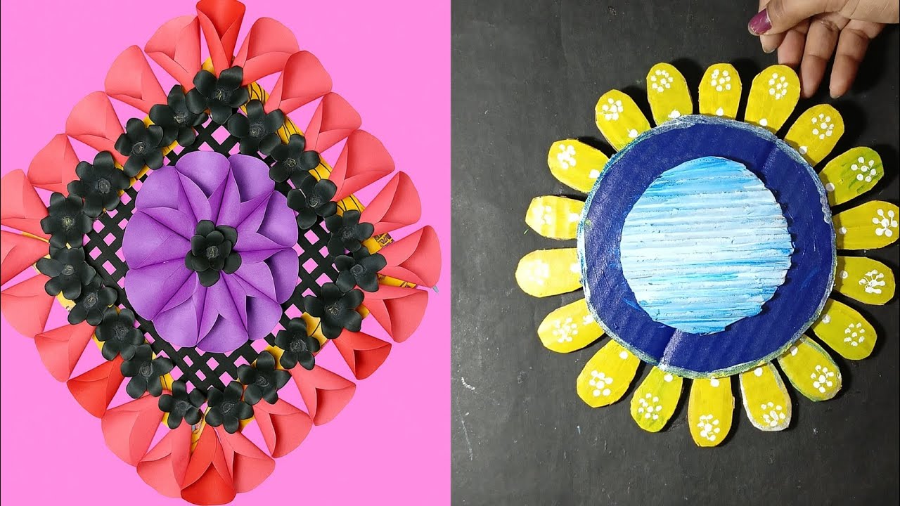 2 Quick and easy paper Wallhanging homdecor ideas for home decor ideas/paper craft/craft design/diy