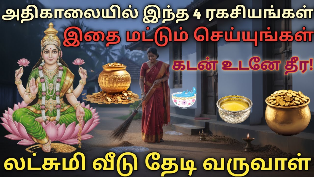 அதிகாலையில் கட்டாயம் செய்ய வேண்டிய 4 ரகசியங்கள் | மகாலக்ஷ்மி உங்கள் வீட்டிற்குள் வருவாள் | ரகசியம் |