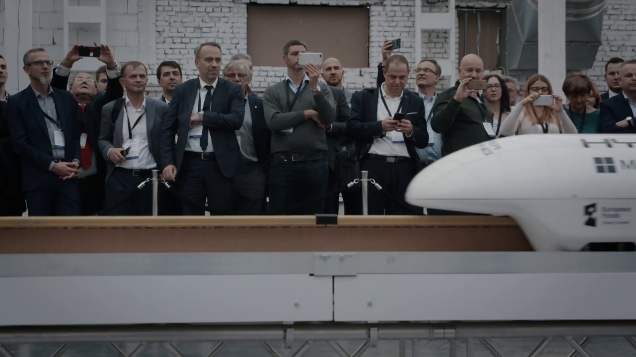 Kolej magnetyczna Hyper Poland / demonstracja na torze testowym