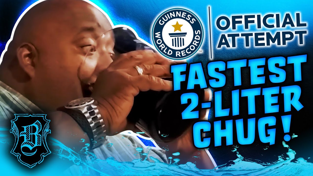 OFFICIAL GUINNESS RECORD ATTEMPT | Fastest Time To Drink 2 Liters Of Soda.