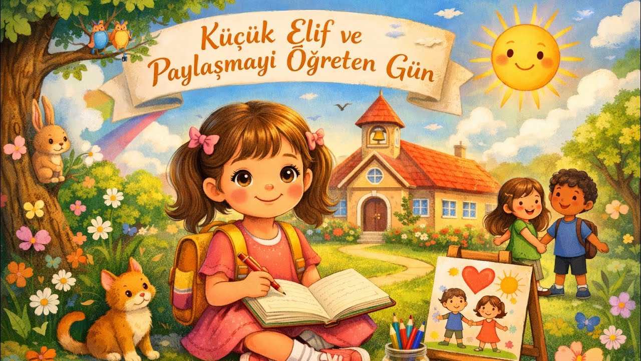 Eğitici çocuk masalları | Küçük Elif ve Paylaşmayı Öğreten Gün #masal #hikaye #cocukhikayesi #uyku 