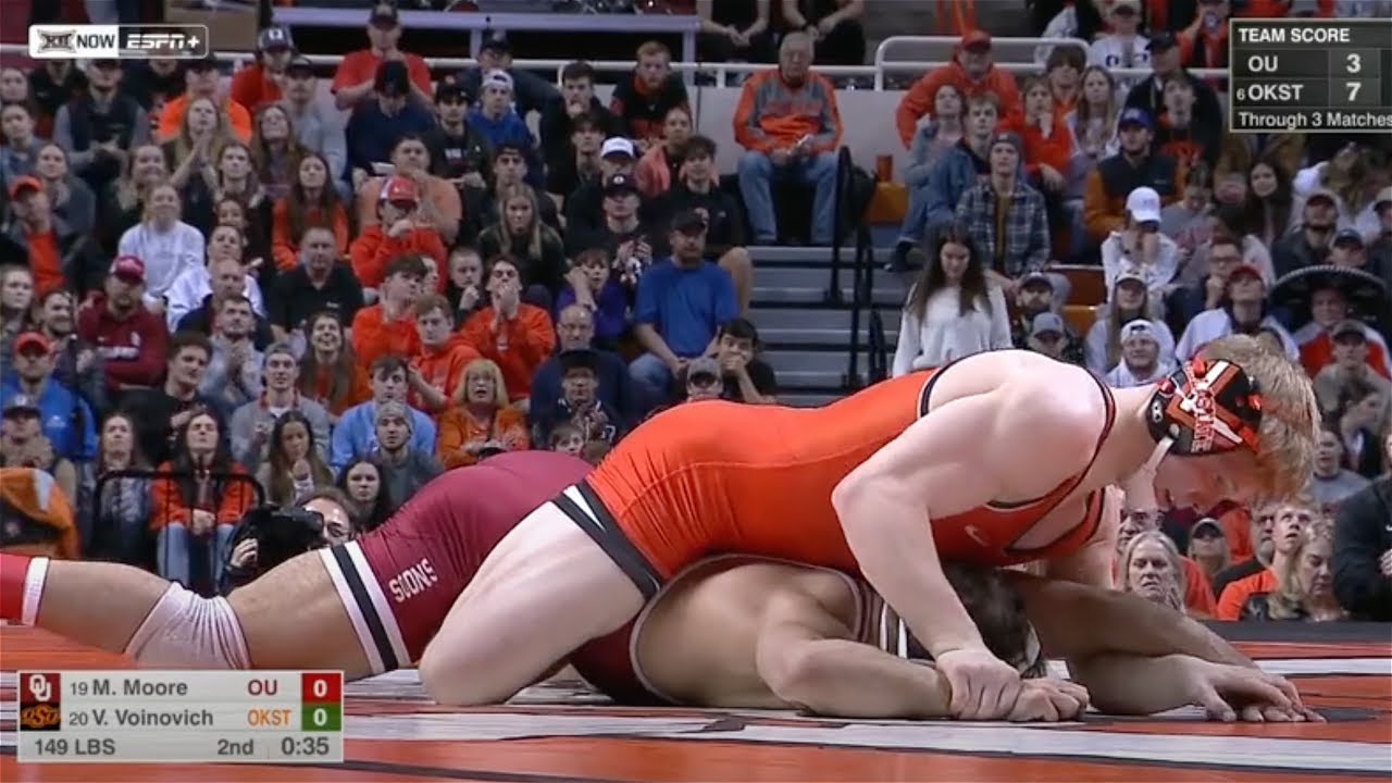 149lbs Victor Voinovich (Oklahoma State) vs Mitch Moore (Oklahoma)