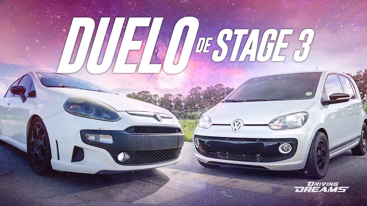 Fiat Punto T-jet vs VW Up TSI ambos Stage 3 no Desafio Retão 402m #109