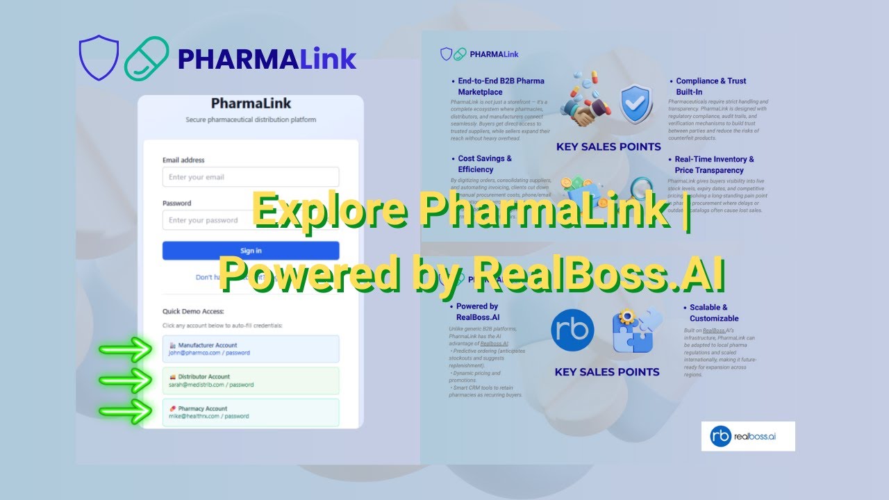 PharmaLink Demo  Verified Wholesale Access for Pharmacies, Distributors & Manufacturers