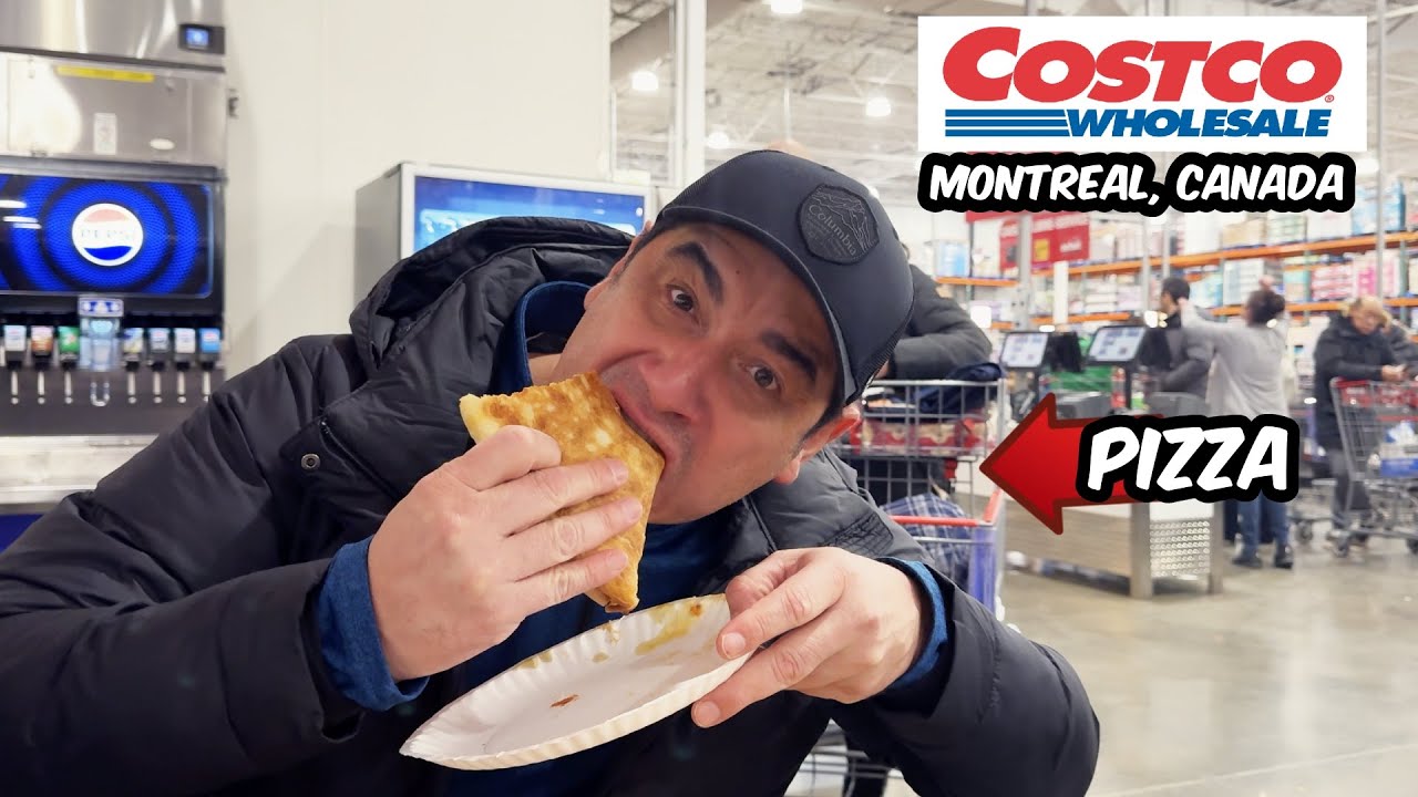 Eating COSTCO PIZZA for the FIRST TIME /  pizza in Montreal 🍕