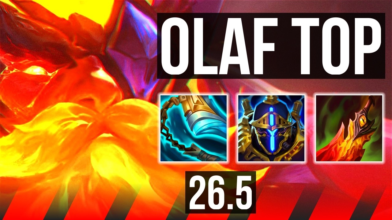 OLAF vs AATROX (TOP) | Good KDA: 12/1/8 | KR Master | 26.5