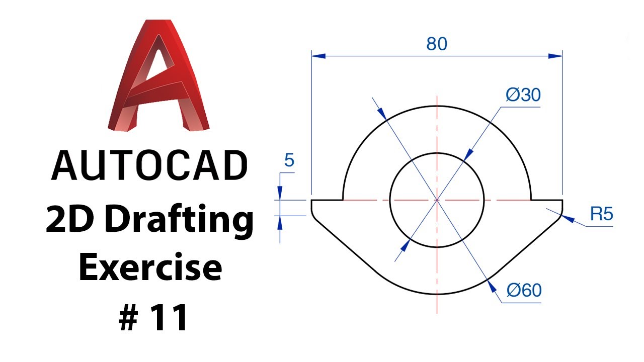 AutoCAD 2D Drafting Exercise # 11 - Basic to Advance in Hindi