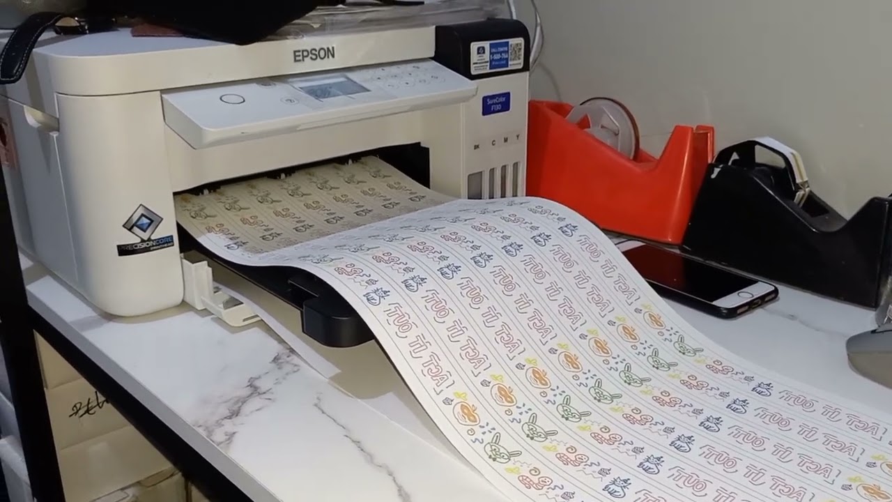 Cetak Kertas Panjang di Epson SureColor F130 | Lanyard Full Print